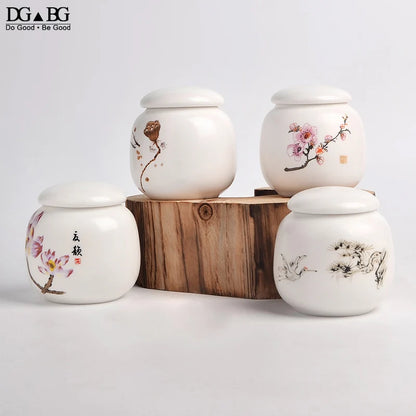 Memorial Container Pet Ashes Urn Handpainted Ceramics Urn Cremation Pet Bird Ash Holder Burial at Home Gift