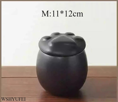 Cute Cat Paw Shape Cremation Urns Funeral Keepsake Pet Dog Cat Cremation Urn Birds Ashes Casket Pets Memorials with Lid
