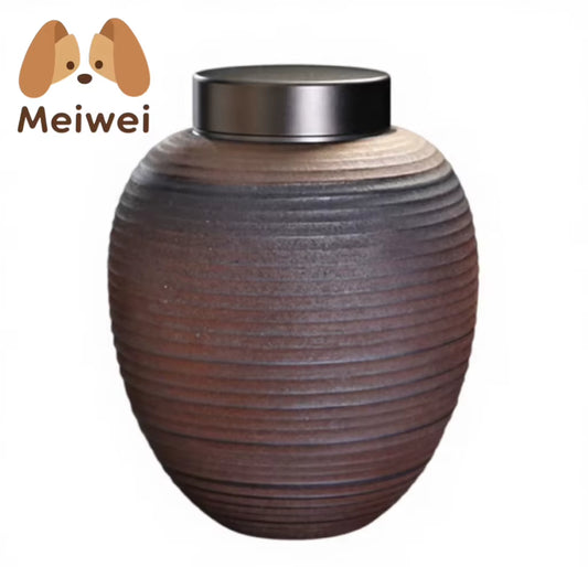 Meiweipet Modern Ceramic Pet Casket & Urn Necklace for Ashes with Durable Design