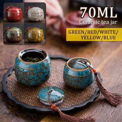 70Ml Ceramic Canister Mini Cremation Urn Seal Pot Memorial Container Pet Urn Keepsake Funeral Casket Dog Cat Bird Columbarium