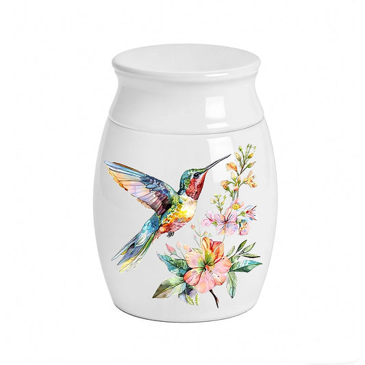 Cremation Urn Keepsake Hummingbird Urn for Ashes Women Men White Small Urns for Human Ashes - Decorative Urn