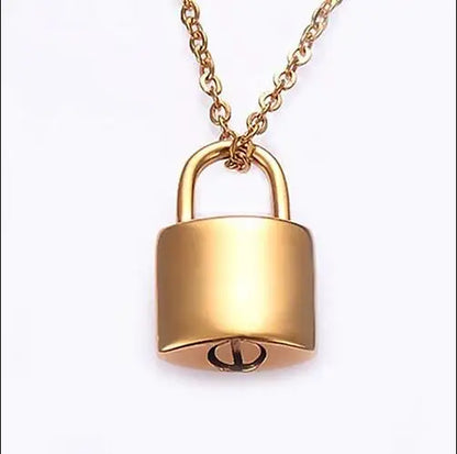 New Style Stainless Steel Mini Padlock Cremation Pendant Jewelry for Ashes Urn Pendant Necklace Lock Memorial Jewelry