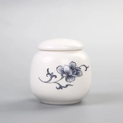 Memorial Container Pet Ashes Urn Handpainted Ceramics Urn Cremation Pet Bird Ash Holder Burial at Home Gift