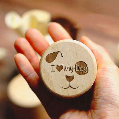 Dog Printed Wooden Carved Dog Fur Hair Memorial Box save Teeth Pet Teeth Storage Box Lost Pet Urn Memorial Gift for Dog Lovers